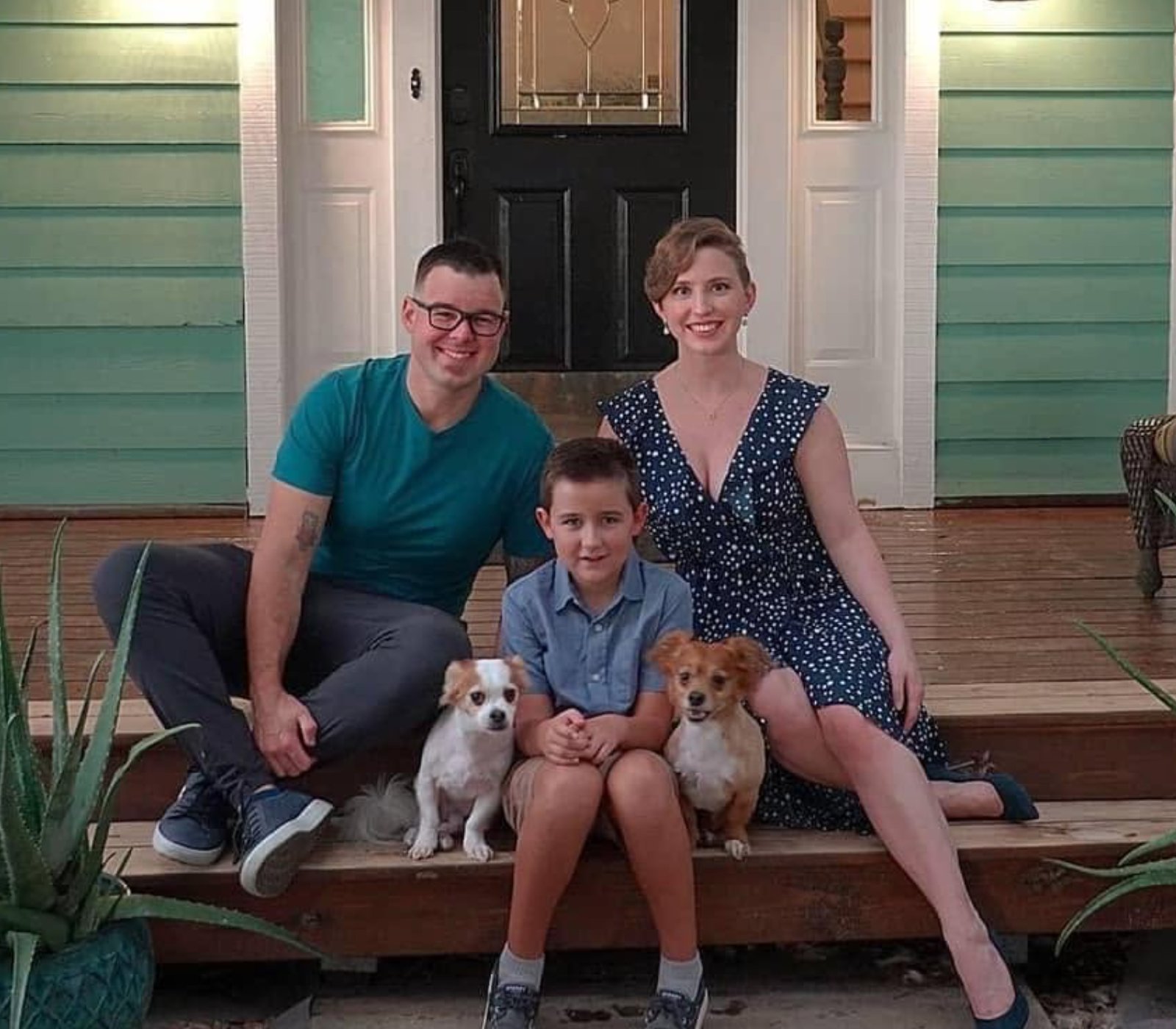 Justin, owner of South Tampa Handyman, with his family